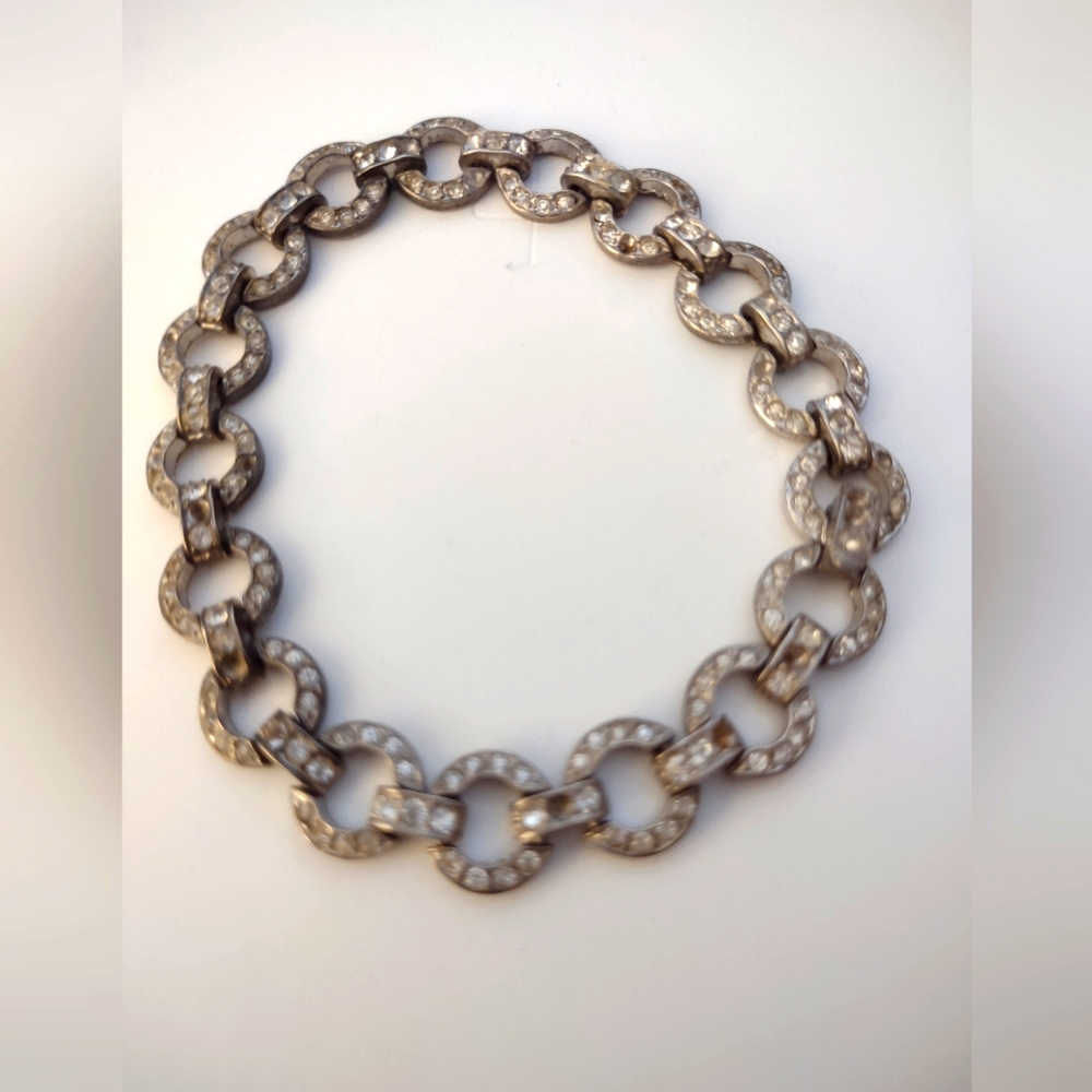 Vintage trifari silver and marchisite bracelet